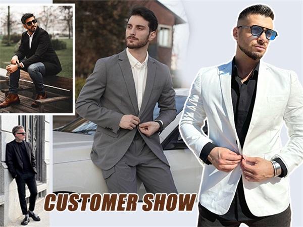 COOFANDY Mens Sport Coat Casual Blazer One Button Business Suit Jacket Classic Menswear Fashion Outfit Vneck Long Sleeve