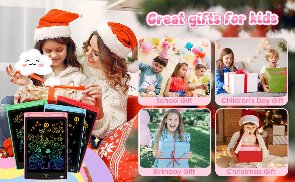 LCD Writing Tablet for Kids - Erasable and Reusable Toddler Doodle Board in 8.5 inch, Ideal Drawing Pad for Educational Learning Toy for Ages 3-8, Perfect Gift for Girls Boys LCD Writing Tablet for Kids - Erasable and Reusable Toddler Doodle Board in 8.5 inch, Ideal Drawing Pad for Educational Learning Toy for Ages 3-8, Perfect Gift for Girls Boys