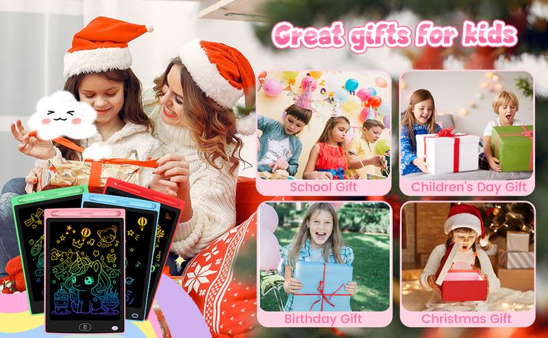 LCD Writing Tablet for Kids - Erasable and Reusable  Toddler Doodle Board in 8.5 inch, Ideal Drawing Pad for Educational Learning Toy for Ages 3-8, Perfect Gift for Girls Boys