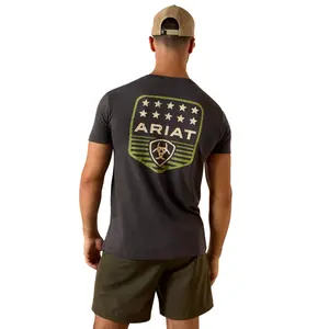 Men's Stripe Patriotic Badge T-Shirt