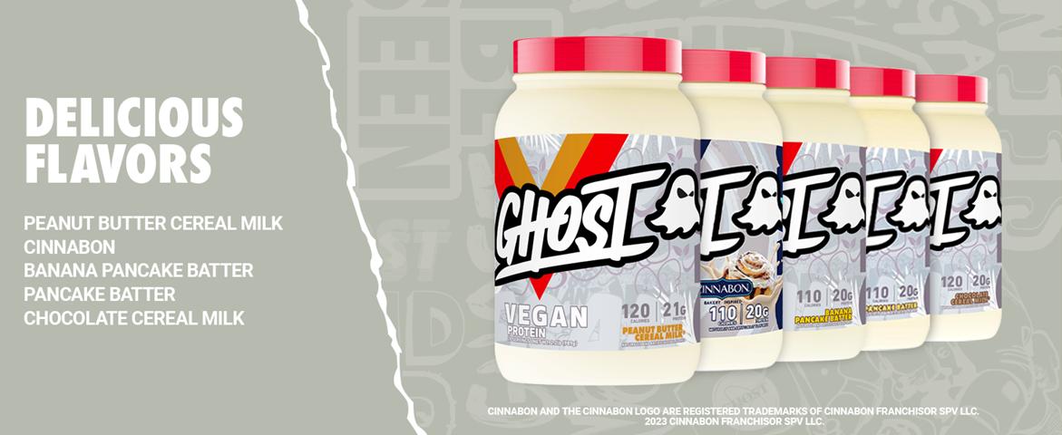 GHOST Vegan Protein Powder - 2lb, 20g of Protein - Plant-Based Pea & Organic Pumpkin Protein - ­Post Workout & Nutrition Shakes - Soy & Gluten-Free