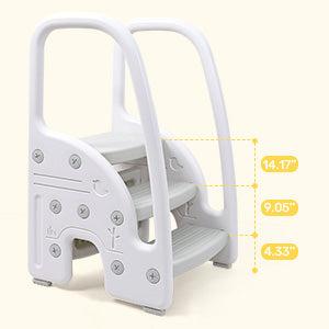GARVEE Adjustable Step Stool for Toddlers - Perfect for Bathroom, Kitchen, and Potty Use, Featuring a Safe Handle for Easy Climbing and Stability, Ideal for Growing Children to Reach Counters and Sinks GARVEE Adjustable Step Stool for Toddlers - Perfect for Bathroom, Kitchen, and Potty Use, Featuring a Safe Handle for Easy Climbing and Stability, Ideal for Growing Children to Reach Counters and Sinks