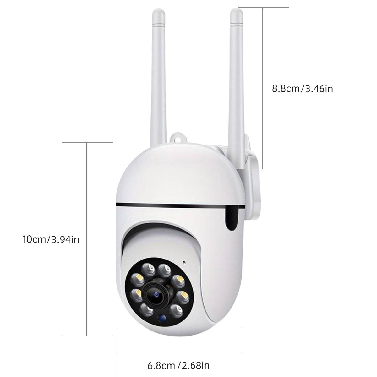 【JOOAN 2.4G WiFi 1080P FHD Home Smart Security Camera】BT/WiFi Connection, USB Cable Included, Plug-in Power Required (Not Included), Color Night Vision, Motion Detection, 360° PTZ Panorama, Two-Way Audio, Siren Alarm, SD/Cloud Storage (Optional)