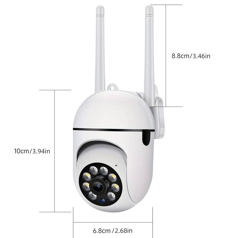 【JOOAN 1080P FHD Home Smart WiFi Security Camera】BT/WiFi Connection, 360° PTZ Panorama HD, Color Night Vision, Motion Detection, Two-Way Audio, Auto Tracking, Siren Alarm, 2.4G WiFi, SD Card/Cloud Storage (Optional)
