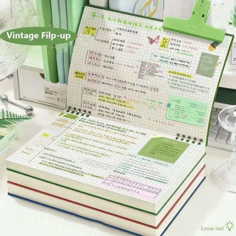 Journal Notebook Flip Notepad Diary Word Book Grid Stationery B5 Notebooks Sketch Writing Pads Office School Supplies, Journals For Writing, Daily Undated Journal