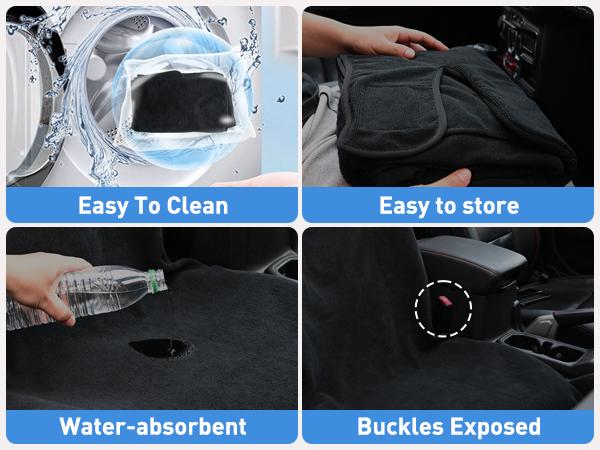 Nilight Car Seat Cover Black Terry Fabric Water and Sweat Absorbent Ideal for Running Gym Workouts Beach Swimming and Hiking Suitable for Cars Truck SUV