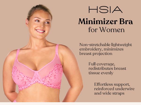 HSIA Winter Sonata Embroidered Lace Trim Full Coverage Unlined Underwire Bra