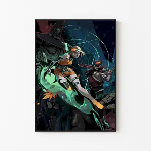 [Gaming Collection - Sale Up To 40%] [Unframe] Hades Game Characters Illustration Poster, Mythology Roguelike Wall Art, Stylized Character Artwork, Gamer Room Decor, Indie Game Gift