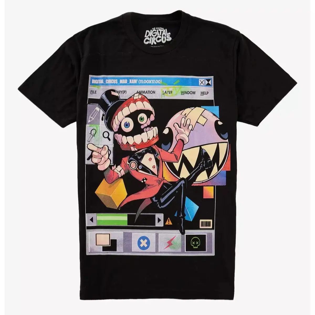 The Amazing Digital Circus Caine & Bubble Computer T-Shirt, 90s Graphic Tee, Unisex T-Shirt All Sizes Crewneck Streetwear