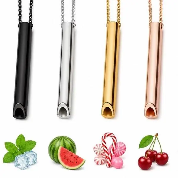 Suckable Breathing Aromatherapy Necklace - Made For Anxiety Relief, Breath Work, Mouth Fidget Habit