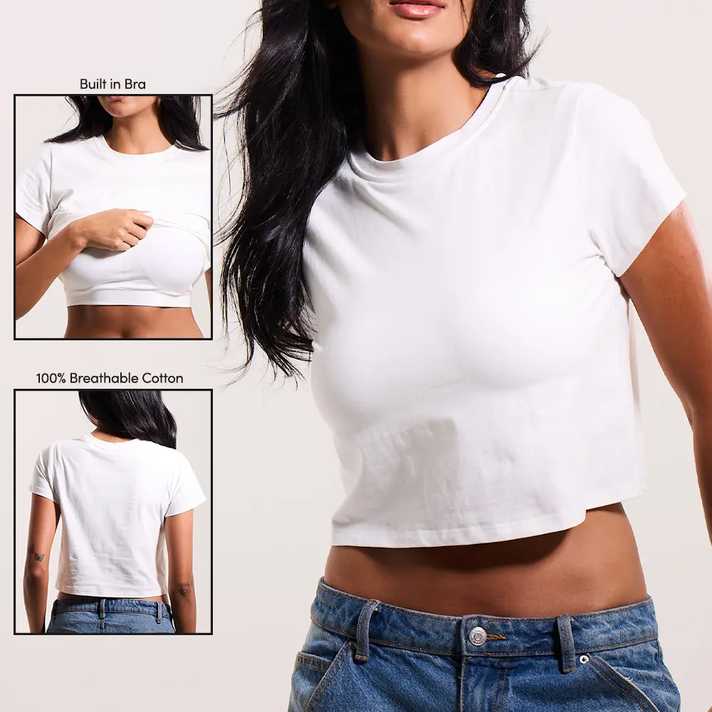 klassy Cotton Tee Brami - Women's Basic T-shirt Top
