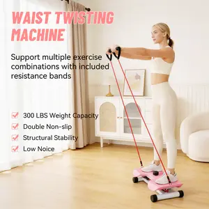 Twist Exercise Board - Quiet Core Strength Training Equipment, Non-Slip Base with Resistance Bands, 300lbs Weight Capacity Portable At-Home Fitness Machine,#SummerWins#DealsForYouDays