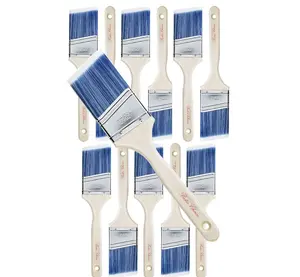 Bates- Paint Brushes, 2.5-Inch, 12 Pack, Angle Brushes, Treated Wood Handle, Wall Paint Brushes for Walls, Stain Brush, Furniture Paint Brush, Paint Brushes for Painting Walls, Painting Brush