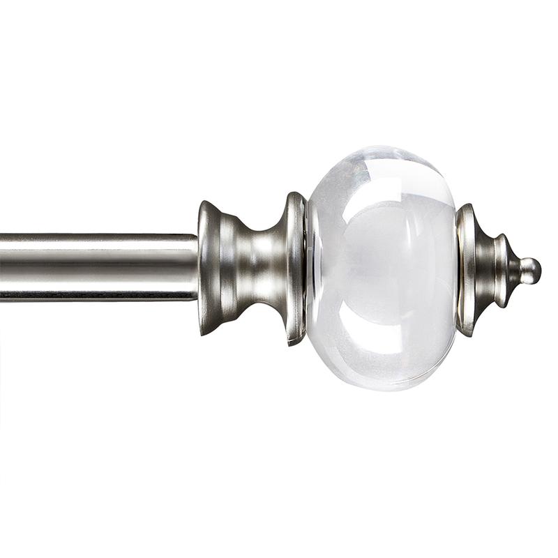 Curtain Rod — Deconovo Decorative Adjustable Single Window Curtain Rod Set showerrod