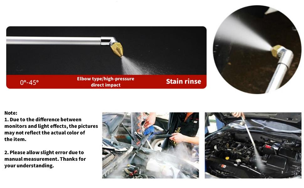AXIZITECH Air Blow Gun Pneumatic Engine Cleaning Gun, Cleaning Degreaser Sprayer Tool, Very Easy To Clean Narrow Spaces Such As The Engine Compartment, Mechanical Interior, Deck, And Wheels Industrial Metal Home Heavy Duty