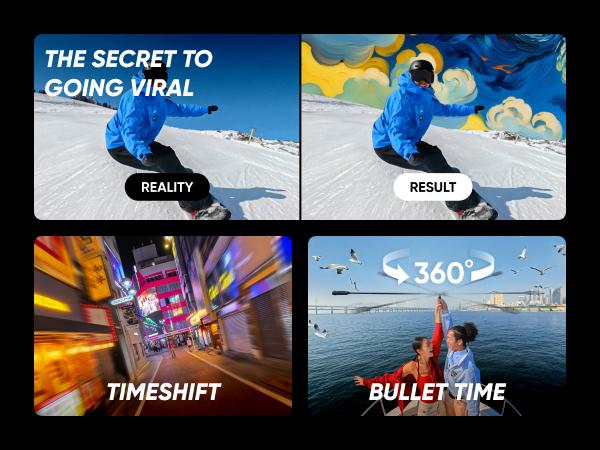 Insta360 X5 - Waterproof 8K 360° Action Camera, Leading Low Light, Invisible Selfie Stick Effect, Rugged and Replaceable Lens, 3-Hour Battery, Built-in Wind Guard, Stabilization, Triple AI Chip Design