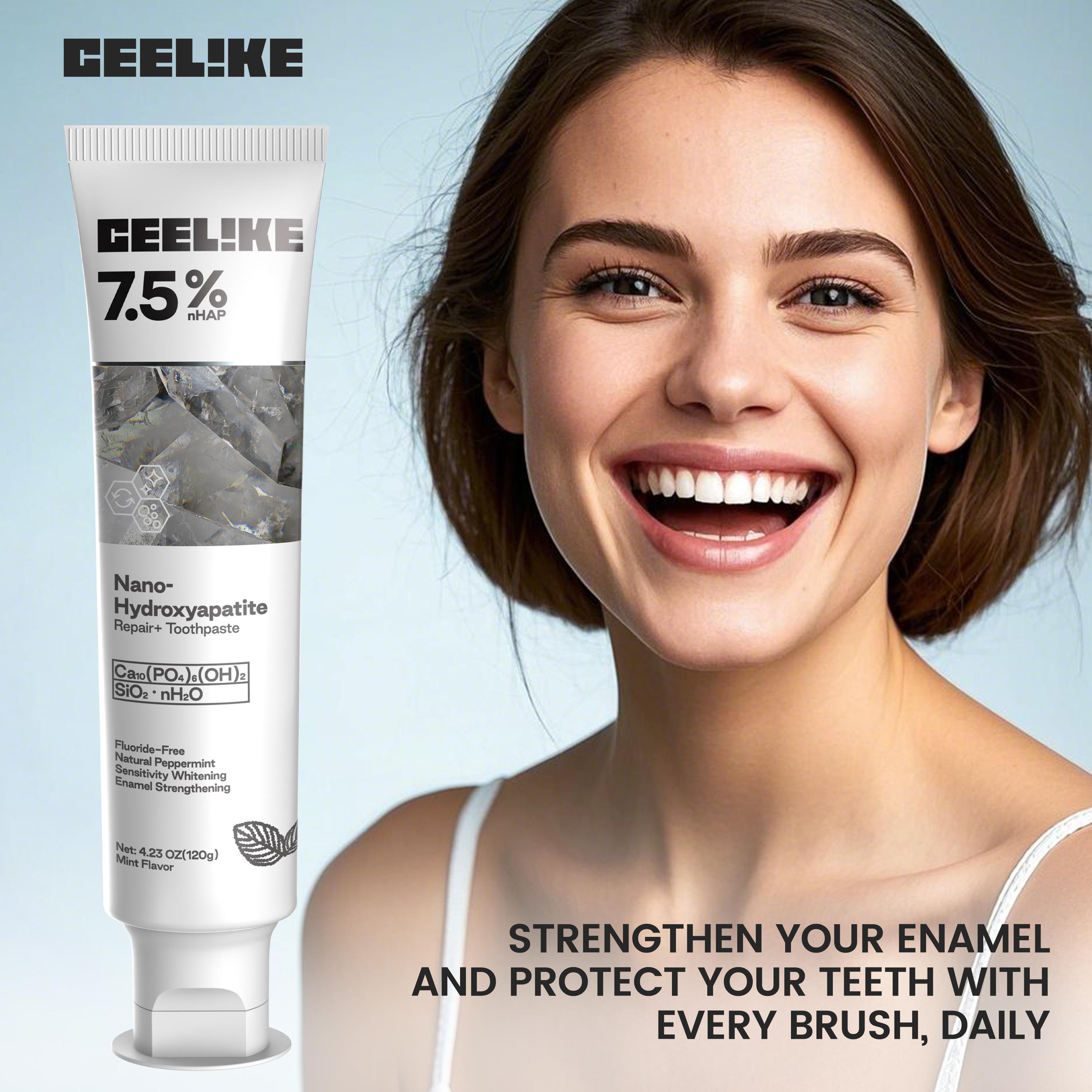 CEELIKE 2-Piece Oral Care Toothpaste Set – Lysozyme Toothpaste to Remove Yellow Stains, Hydroxyapatite to Repair Teeth, and Maintain Fresh Breath