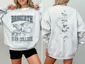 Fourth Wing Double-Sided Sweatshirt, Basgiath War College Shirt, Basgiath War College Gift, Fourth Wing Shirt, Bookish Dragon Rider Shirt