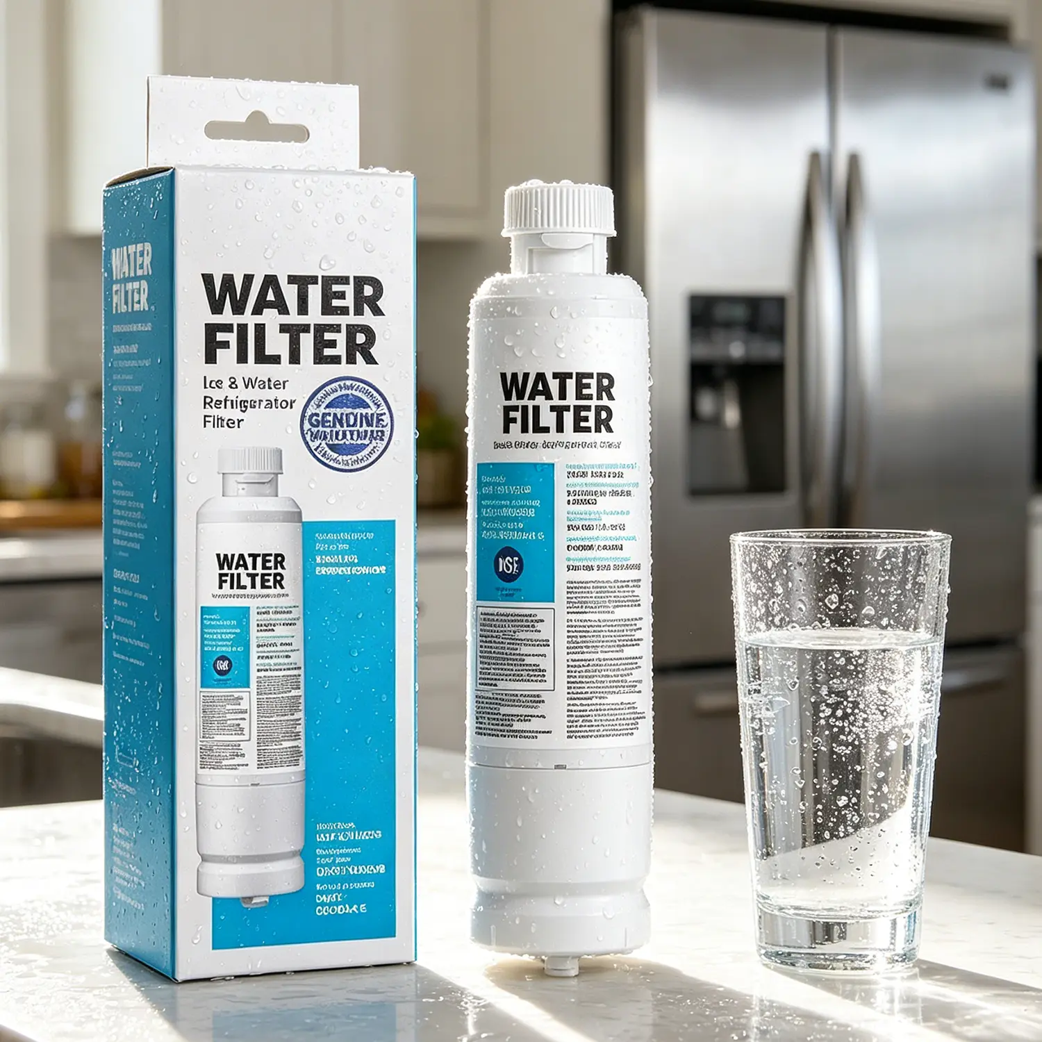 Replacement for Samsung DA29-00020B Water Filter, 300-Gallon Long Life Replacement for HAF-CIN/EXP/DA29-00020A, Reduces 99% of Lead, Chlorine & Pharmaceuticals – Easy DIY Twist & Lock – 6-Month Filter for Clean Fridge Water, 1Pcs, Maintaining Water Qualit