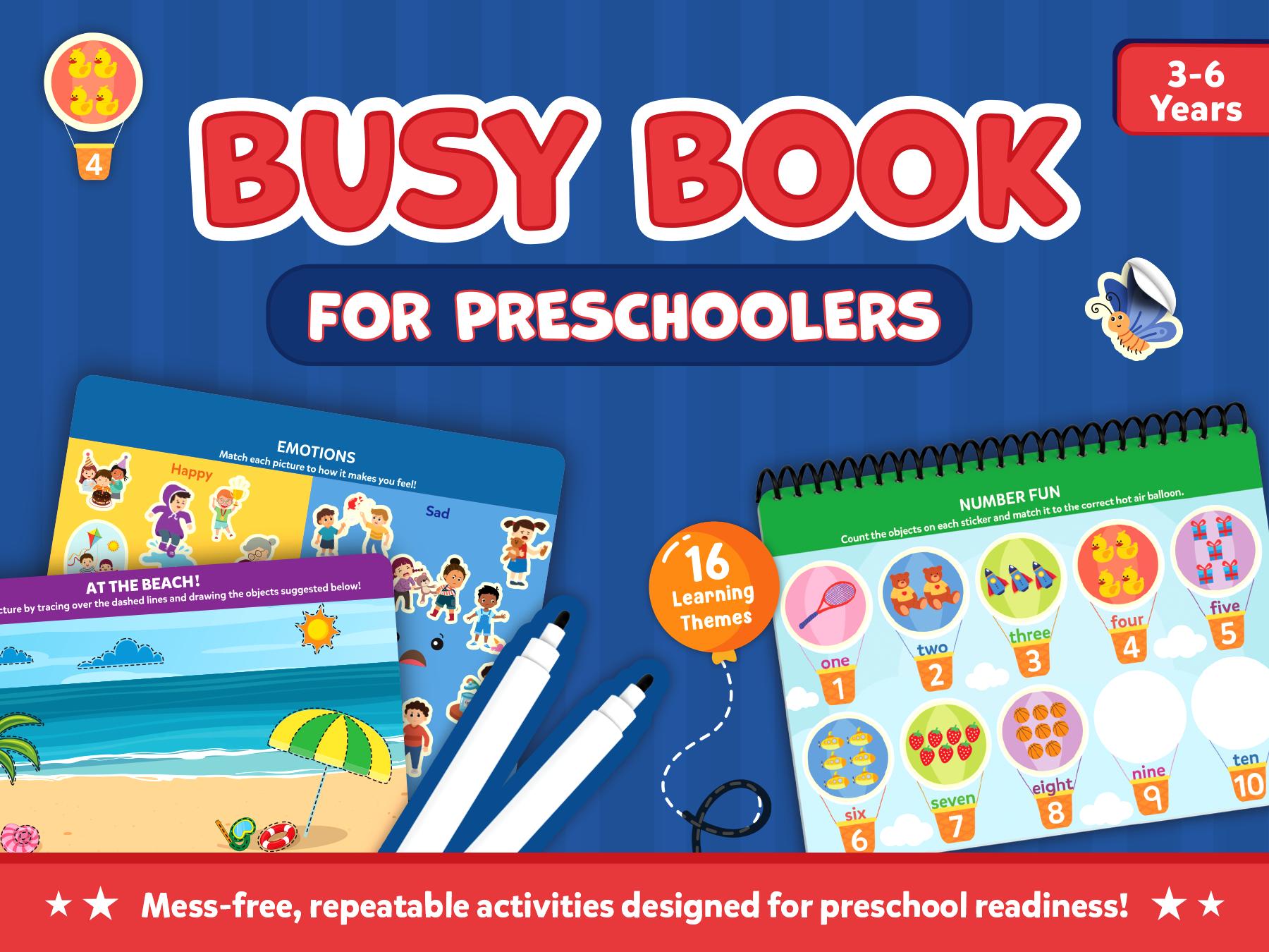 Skillmatics Preschool Busy Books Language Toys, Montessori Busy Board, Educational Learning Flash Cards, Sensory Toys, Creative Learning & Fun Activities, Gift for Toddlers for Ages 3, 4, 5, 6