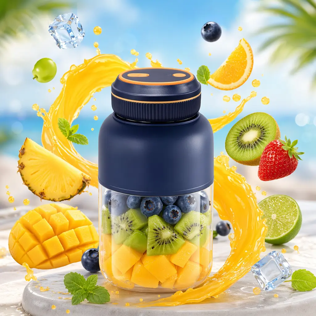 [Travel Must-Have] 1000ML Portable 2-in-1 Blender & Water Bottle, High-Power Blend Personal Smoothie Maker for On-the-Go Users, Portable Smoothie Blender Household Appliances