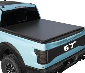 Truck Bed Tonneau Cover Compatible with Chevy Silverado & GMC Sierra 1500(2007-2026) 2500 3500 HD(2007-2019) 6.6 ft Standard Box(NO CarbonPro Bed), Soft Roll Up Style，Cars accessories