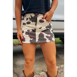 Cowprint Mini Skirt