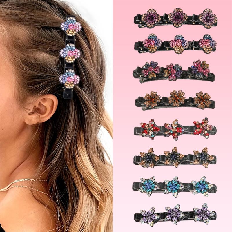 BBEUU TikTokShopBlackFriday Handmade 4-Leaf Clover Hair Clip – Lucky Charm Green Floral Resin Barrettes for Women & Girls