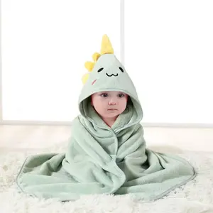 Premium Happy Dinosaur Hooded Baby Towel