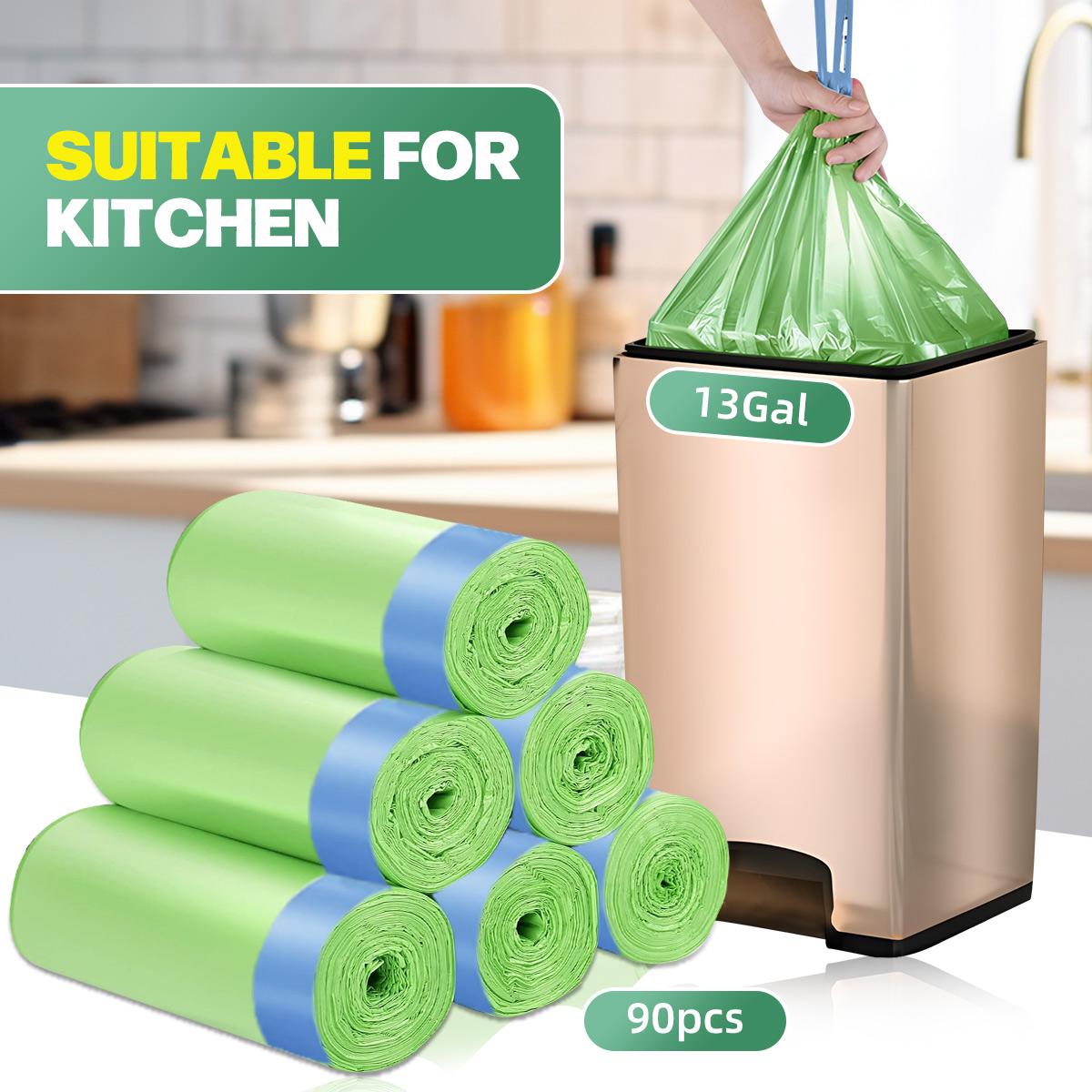 Rantizon Ultra Strong 13 Gallon TrashBags 90Pcs with Drawstring Closure, Continuous Odor Control, Biodegradable for Kitchen Garden Home Rantizon Ultra Strong 13 Gallon TrashBags 90Pcs with Drawstring Closure, Continuous Odor Control, Biodegradable for Kitchen Garden Home