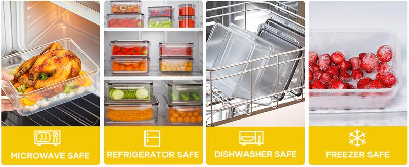 40/42/50/52 pcs Large Airtight Food Storage Containers & lids Reusable Leak-Proof Stackable BPA-Free Snacbox Containers, Kitchen, Utensils