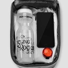 ROCKBROS Bike Rack Bag Saddle Pannier Bag Waterproof 6L or 9L for Cycling with Reflective Stripes and Red Tail Light