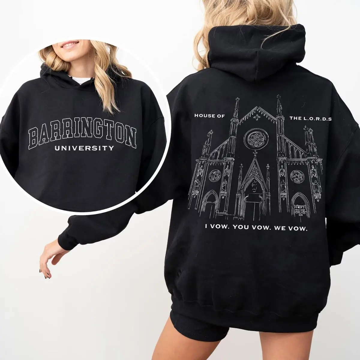 Barrington University 2 Side Hoodie, The Lords Series Book Sweatshirt, Shantel Tessier Book Shirt, Dark Romance Book Tee, Unisex Sweater Pullover Tee