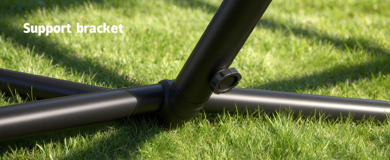 Outdoor Double Hammock with stand ,Include Space-Saving Steel Frame, 600- pound Load Capacity, Patio Swing with stand , Carry Bag , Suitable For Seaside, Courtyard, Garden, Terrace , Indoor