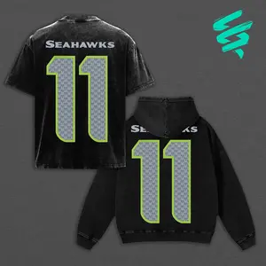 JSN - Jaxon Smith-Njigba 'POSTERIZED' For The 12s Cotton Hoodie T-Shirt (Made In US), JSN Nation Outfit, Seahawks Game Day Outfits, Gift For Football Fans, Football Graphic Hoodie
