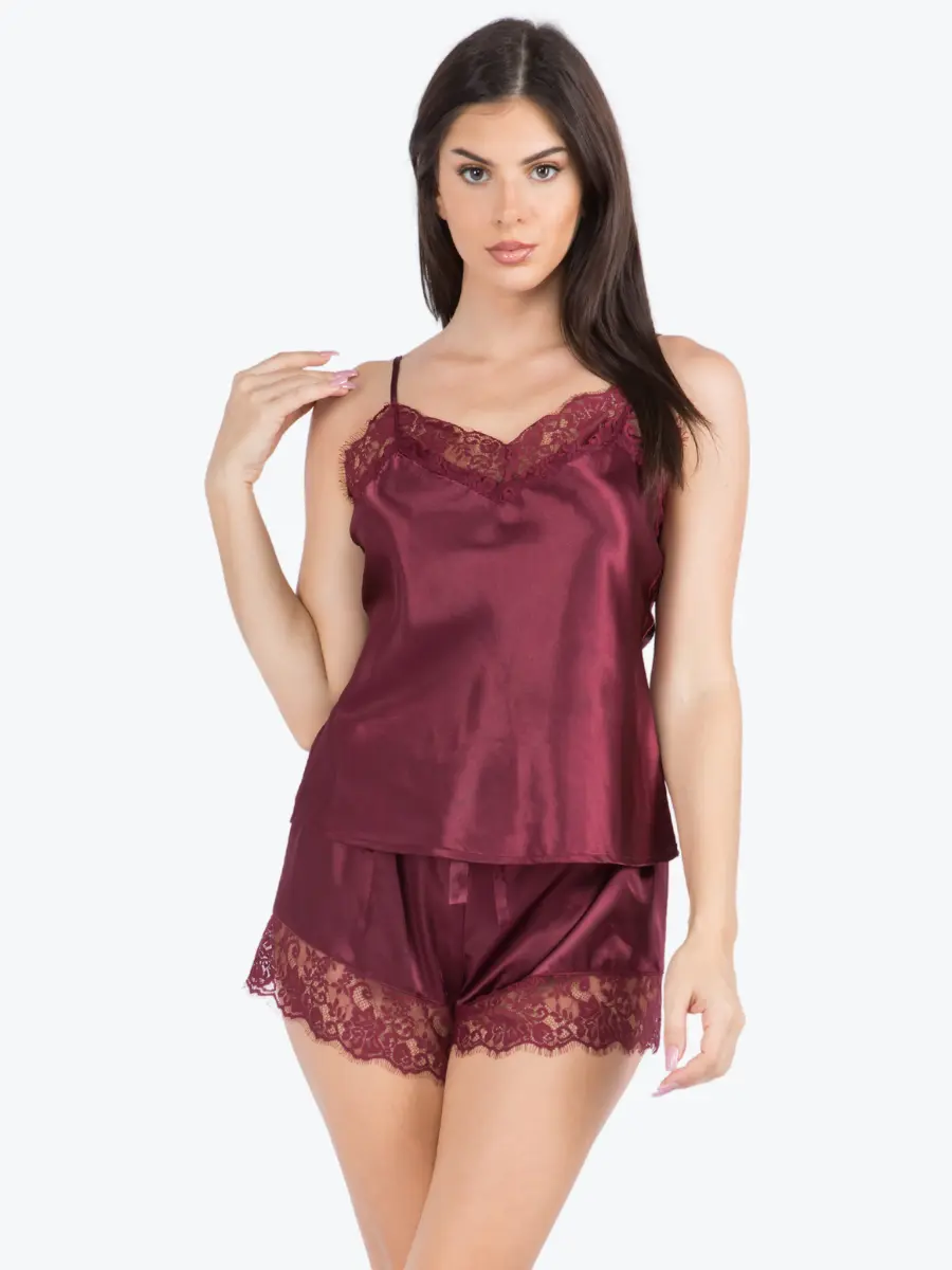 Bella Satin Cami Short Set