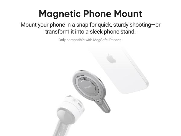 Insta360 Flow 2 - Foldable AI Phone Gimbal, AI Tracking, Multi-Person Tracking, Built-in Tripod/Selfie Stick, Remote Control, iPhone/Android Portable Stabilizer