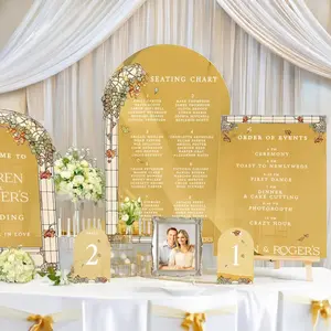 Forever In Love Wedding Bundle Set, Stained Glass Floral Wedding Sign Bundle, Seating Chart, Order Of Events and Table Signs