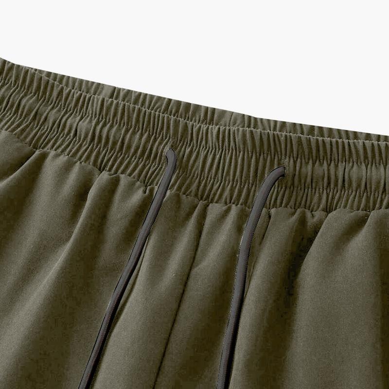 2 Pieces Men's Shorts, Casual Loose Shorts, Perfect Choice, Large Pocket Work Shorts, Summer Work Five-Point Pants