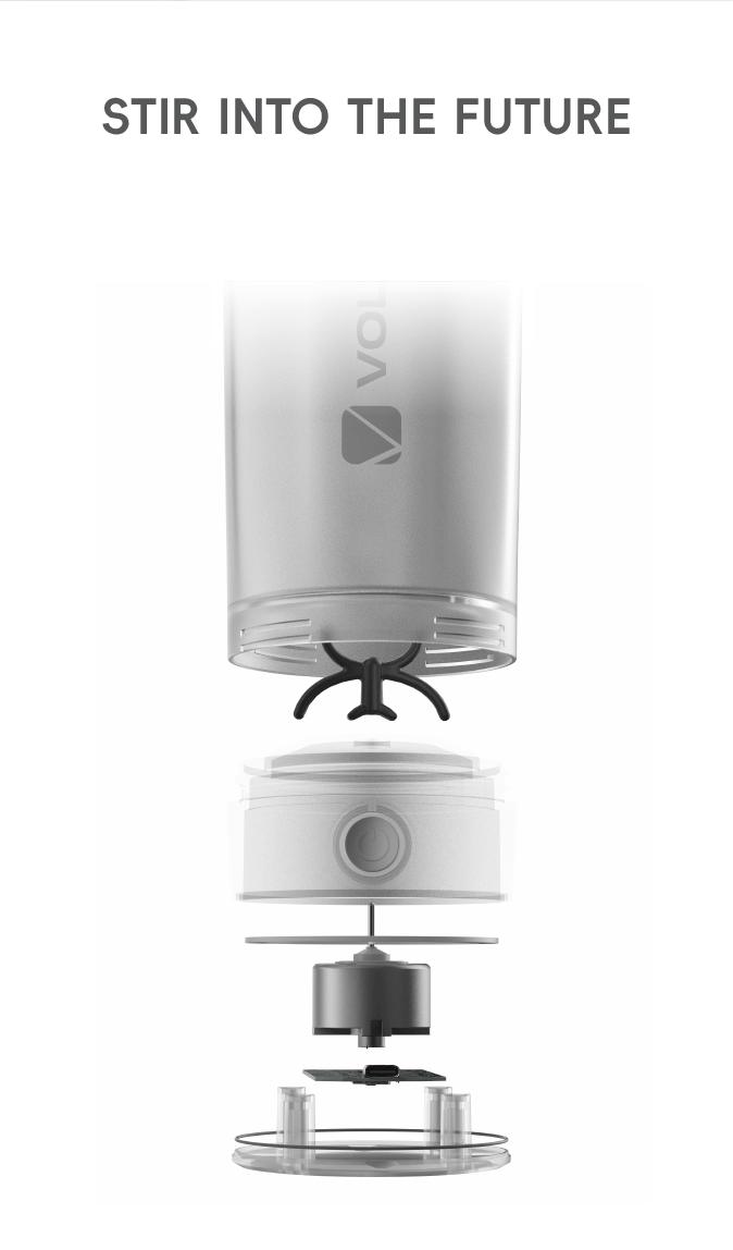 VOLTRX Protein Shaker Bottle, Merger USB C Rechargeable Electric Protein Shake Mixer, Shaker Cups for Protein Shakes and Meal Replacement Shakes, BPA Free, 24oz