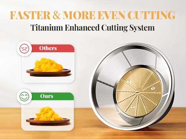 1200W Premium Juicer Machine, Extra-Large 3.2” Feed Chute for Whole Fruits and Vegetables, Titanium Enhanced Cutting System, Centrifugal Juice Extractor Maker with Heavy Duty Full Copper Motor, Dual Speeds, BPA-Free.