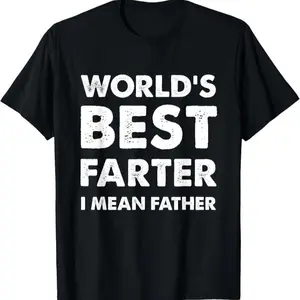 Celebrate Fathers Day with Retro World s Best Father Dad Joke T Shirt Crafted from Premium Cotton