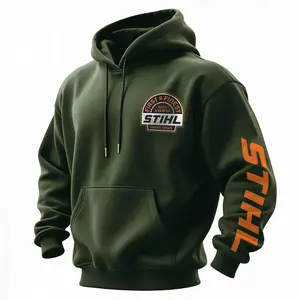 Stihl Logo Hoodie, Fleece Lined Unisex Sweatshirt, Outdoor Workwear Pullover, Chainsaw Brand Graphic Hoodie, Casual Winter Streetwear, Gift for Men & Women