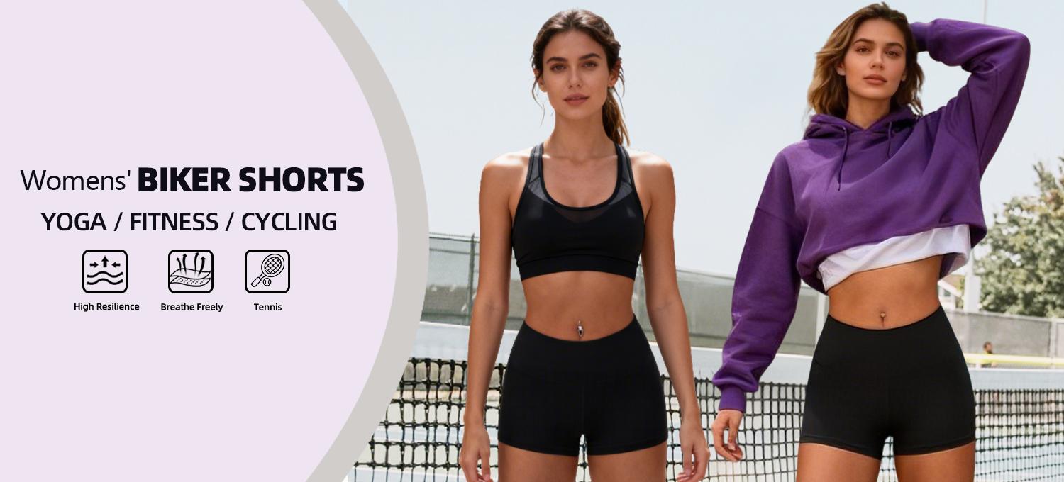CHRLEISURE 3/6PCS High Waisted Biker Shorts for Women- Fitness Athletic Workout Running Yoga Gym Shorts