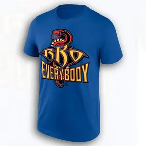 Men’s Royal Blue RKO Everybody T-Shirt, Vintage Wrestling Finisher Graphic Tee, Bold Attitude Era Inspired Shirt, Pro Wrestling Fan Top, Unisex Cotton T-Shirt, Fashion Cotton, Full Colors, Full Sizes, For Men, For Women