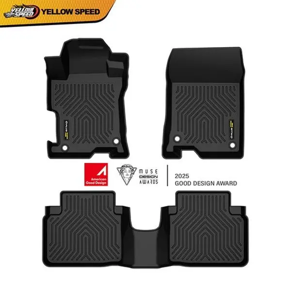 ALLGOOD TPE 3D All-Weather Floor Mats & Car Liners, Anti-Slip Auto Accessories for 2008-2012 Honda Accord, Car Interior Accessory Kit, Car Foot Mats