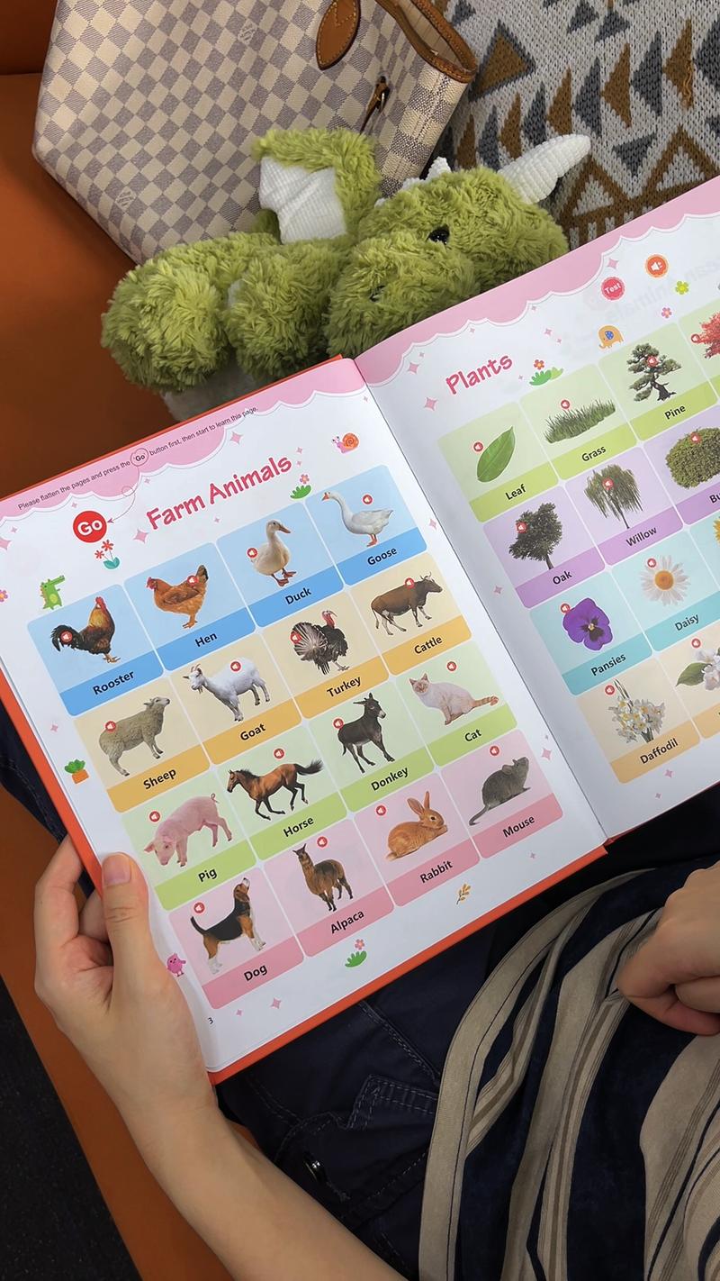 Educational Talking Sound Book – 470+ Words, 21 Themes, 6 Songs & Piano Keys | Perfect Gift for Kids Ages 3–9 | Fun & Interactive Learning Toy Colorful Car