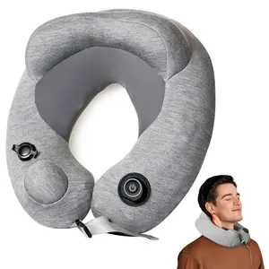 Cordless Inflatable Massager pillow-Neck and Shoulder Massager with Heat,ain Relief deep Tissue,Pillow for Neck, Back, Legs, and Full Body Relaxation,Perfect for Home, Office and Car,Bionic Hand Heating Wireless Portable 3D Kneading Massage ,Unisex