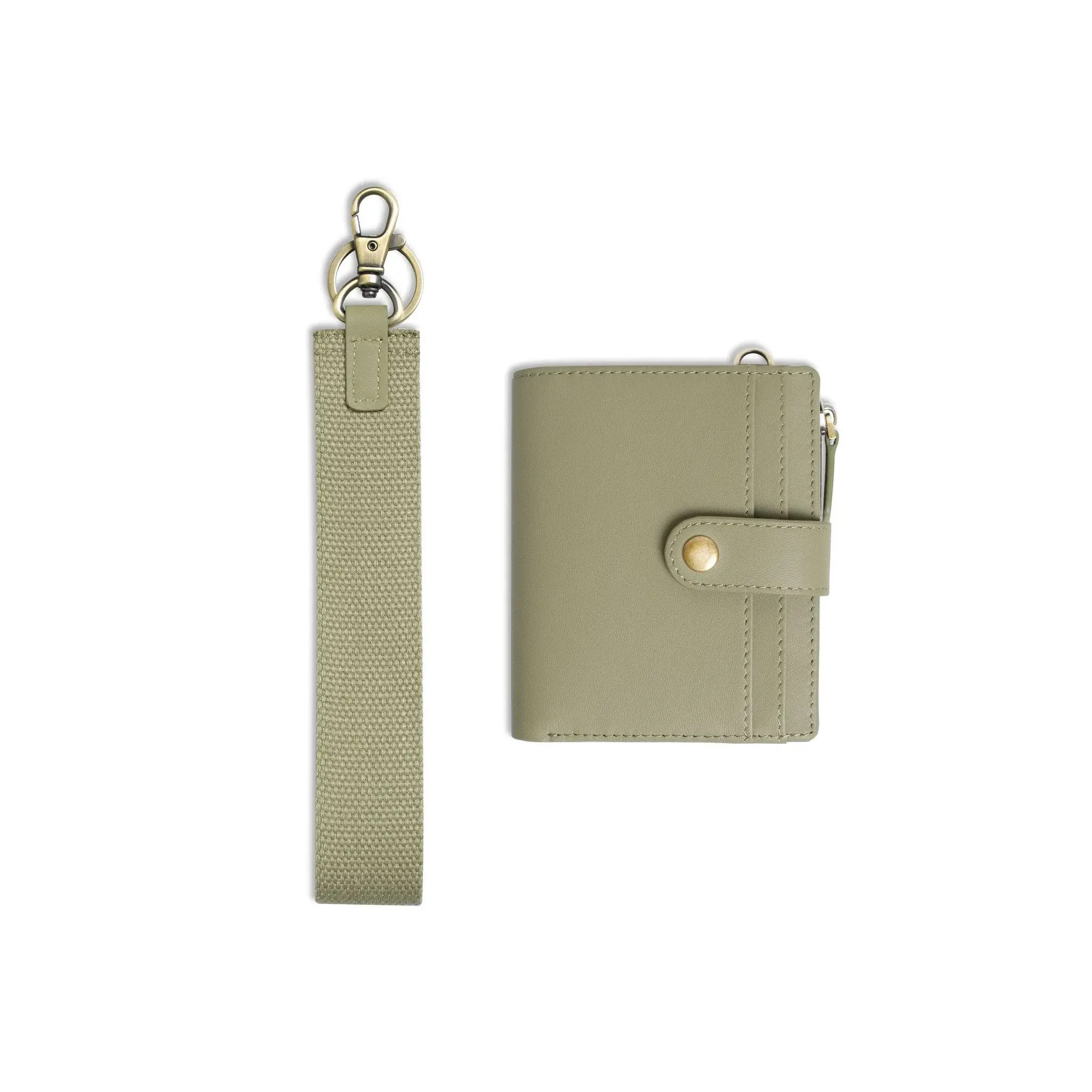 Women's Full Grain Premium Leather Minimalist Wallet, Everyday Carry Style with Magnetic Button Closure