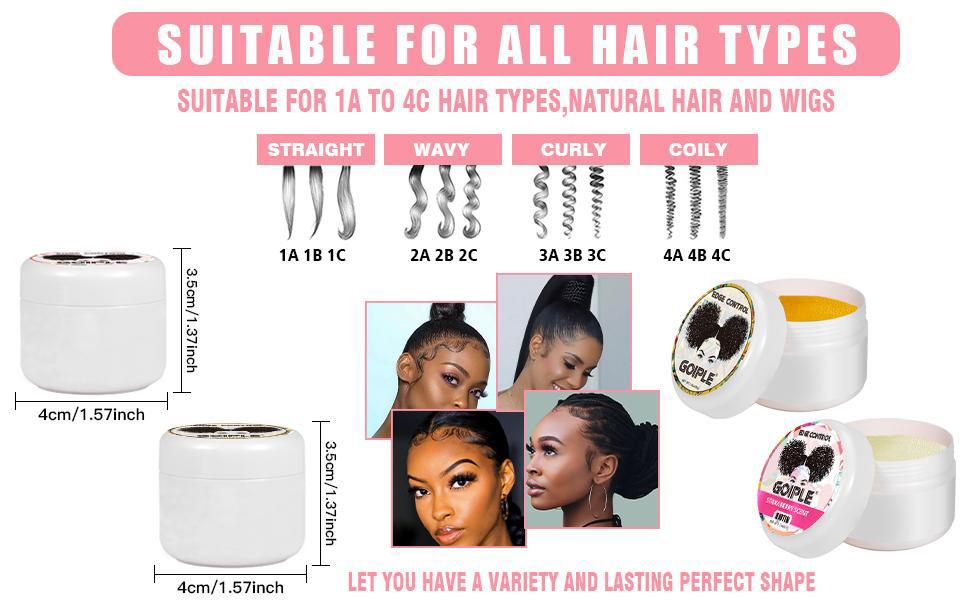 Edge Control Wax 30g for Women - Strong Hold, Non-Greasy, Smooth Edges, Strawberry and Pineapple Gel Hair Styling  Haircare Organic